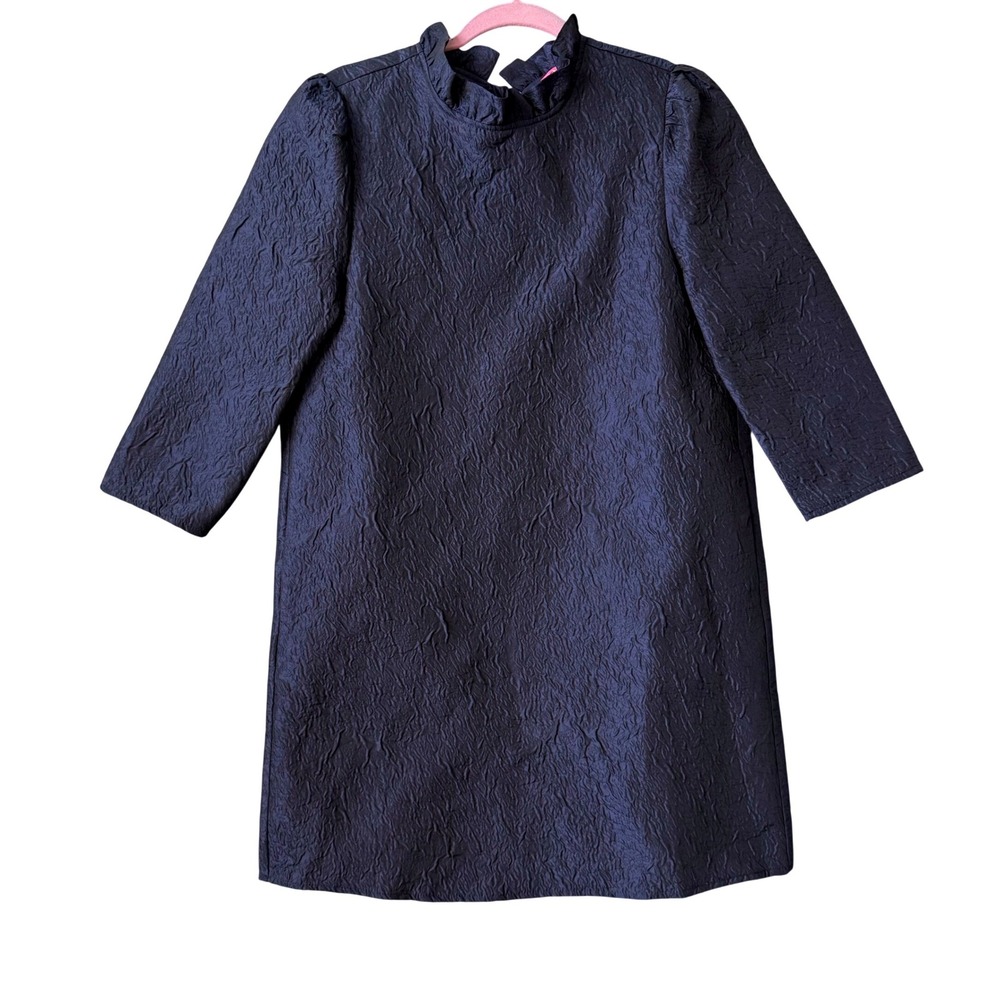 THML Textured Navy Shift Dress w/ Bow Back | Size M | NWT - Picture 3 of 10